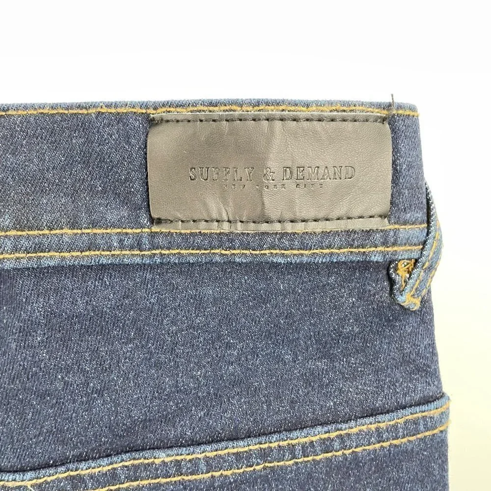 Supply & Demand Dark Wash Exposed Stitching Skinny Jeans Mens Size 34 Stretch - Picture 9 of 9